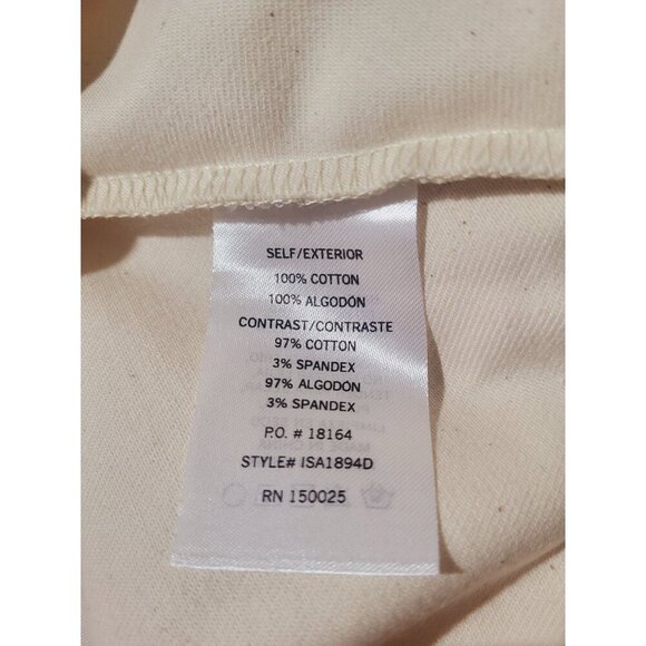 Böhme Womens L Cream Two-Tone Short Sleeve Dress With Lace Trim Detail New - Picture 7 of 9